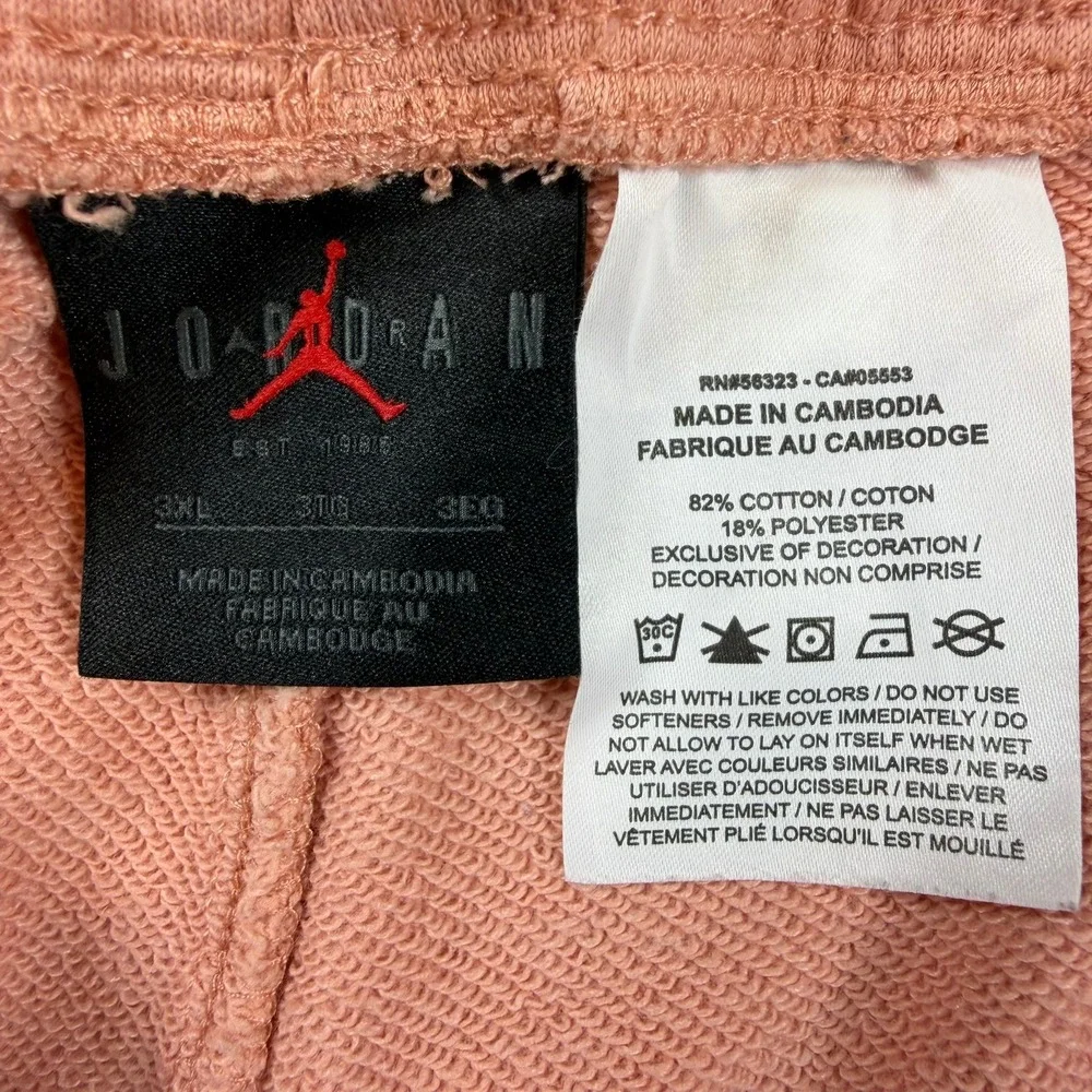 Jordan Essentials Mens Fleece Shorts Arctic Orange Jumpman DM1359-824 3XL